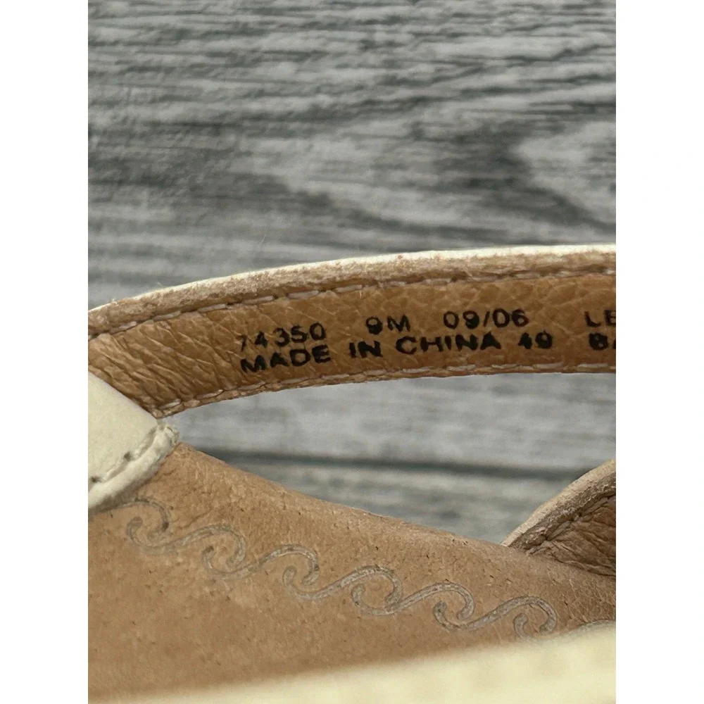 Clarks Artisan Collection Wedge Sandals Adjustable Strap Beige Size‎ 9M